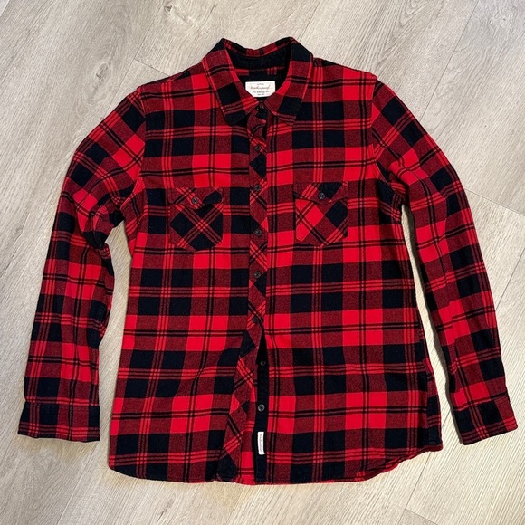 Weatherproof Tops - Red and Black Women’s Flannel Shirt